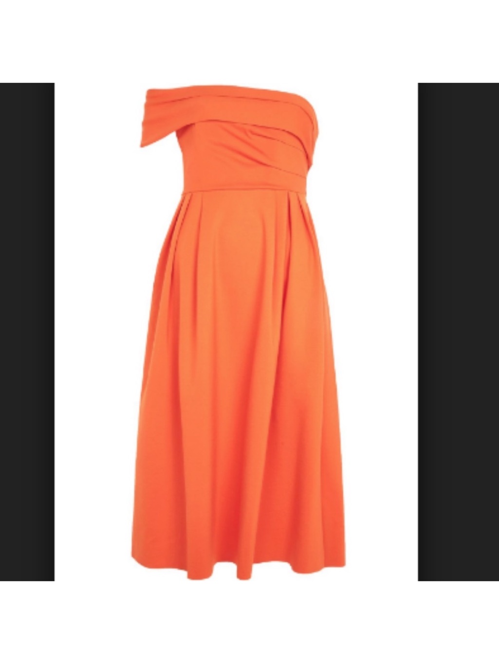Topshop One-Shoulder Jersey Knit Orange Dress Women’s Size 4